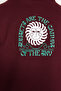 Brown Oversize/Wide Cut Mystic Printed Fleece Inside/Warm Sweatshirt Tmnaw24Sw00150 - 6