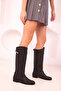 Women's Black Boots 18409 - 5