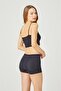 Black Basic Laser Cut Seamless Women's Boxer Panties - 3
