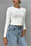 Women's Crew Neck Long Sleeve BODY Lycra Cotton - 3