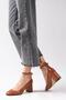 Tan Color Women's Heeled Shoes - 3