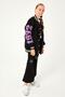 1992 Print Detailed Girl's College Jacket Black - 4