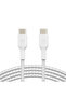 Type-C to Type-C Braided Cable 1 Meter (Double Pack) - White