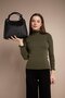 Shop Large Size Knitted Detailed Casual Cut Crossbody Women's Shoulder Bag 4031 Black - 4