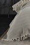 Azure Beige Double Bedspread 200 x 230 cm Bed Seat Sofa Cover Cotton Woven with Tassels - 2
