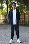 Cardigan and sweatpants bottom-top tracksuit set with zipper, hoodie and kangaroo pocket - 3