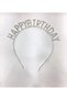 Silver Color Luxury Crystal Jewelled Happy Birthday Birthday Crown 17*16 Cm Party Crown