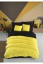 Double Poplin Duvet Cover Diamond Yellow Black - 4