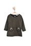 Girl's Black Color Gold Rope Woven Winter Stylish Cairo Gilet Dress