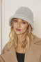 Gray Women's Plush Bucket Model Fisherman Bucket Hat Winter Hat - 5