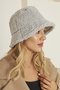 Gray Women's Plush Bucket Model Fisherman Bucket Hat Winter Hat - 4
