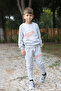 Tyrannosaurus printed 2 thread fabric pocket top and bottom boys tracksuit set for ages 7-14 - 4