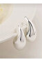 Teardrop Drop Earrings Silver Color - 2