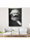 Karl Marx Black and White Decorative Wall Cloth - Rug-5964