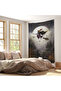 Flying Witch with Broom, Halloween Helloven Wall Cloth - Rug-6159 - 7