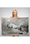 White Horse in the Desert Wall Cloth-Carpet-6598 - 2