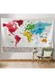 Turkish Country Flag Educational Capital Detailed Atlas World Map Wall Cover-carpet 3861 - 6