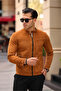 Men's Black Slim Fit Suede Jacket - 3