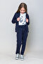 Girl's Stone Detailed Stylish Tracksuit Set (2 pieces) - 3