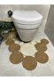 Sakura Jute, Straw, Doormat, Bathroom Mat, Toilet Seat Mat, Toilet Seat Mat, Double Sided