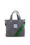M Bag Women's Gray Waxed Canvas Antique Bag Green Shoulder Strap Tote Bag Handbag - 4