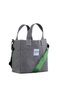 M Bag Women's Gray Waxed Canvas Antique Bag Green Shoulder Strap Tote Bag Handbag - 5