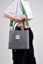 M Bag Women's Gray Waxed Canvas Antique Bag Green Shoulder Strap Tote Bag Handbag