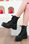 Black Unisex New Season Zippered Quality Boots - 3