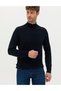 HALF FISHER NAVY BLUE KNIT SWEATER - 4