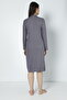Smoked Cotton Fittil Knitted Fabric Maternity and Maternity Long Sleeve Nightgown - 4