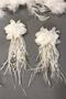 Earring Types White Pearl Straw Feather Earrings – Bijoux Earrings, Stylish Design, Women's Accessory – Biju