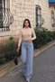 Sera Women's Wide Leg Jeans Blue Loose High Waist Lycra Palazzo Jeans - 3