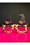 Halloween Witch Hat Model Wooden Party Glasses Halloween Glasses