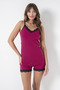 Cotton Thin Straps Lace Shorts Women's Pajama Set 8250-1 - 2
