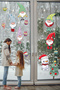 New Year Sticker Christmas Gnomes Owl Snowman and Snowflakes Window Sticker - 6