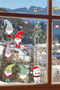 New Year Sticker Christmas Gnomes Owl Snowman and Snowflakes Window Sticker - 4