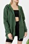 Oversize Thick Three Thread Zipper Hooded Sweatshirt - 6