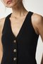 Women's Black Halter Neck Buttoned Knitwear Vest FN03118 - 3