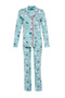 Turkuaz %100 Pamuklu Kış Yılbaşı Temalı Örme Pijama Takımı THMAW22PT1211 - 6