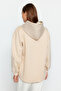Stone Thick Fleece Inside Quilted Hooded Regular/Normal Fit Knitted Sweatshirt TWOAW24SW00205 - 6