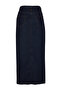 More Sustainable Koyu Mavi Yırtmaçlı Maxi Denim Etek TWOSS23ET00290 - 6