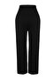 Siyah Pileli Geniş/Rahat Kesim Yüksek Bel Havuç Fit İnterlok Örme Pantolon TWOAW24PL00143 - 15