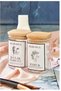 2-Piece Wooden Covered Ear Cotton & Cotton Organizer 250 ml Acrylic Mica Cotton Bowl - 3