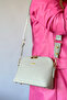 Medium Size Daily 3-Compartment Women's Shoulder Bag 24 cm X 18 cm 2196 Gray -Gzd-