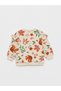 Crew Neck Long Sleeve Patterned Baby Girl Sweatshirt and Trousers Set of 2 - 6