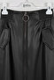 Girl's Pockets, Zippered Front, Below the Knee Faux Leather Skirt - 2