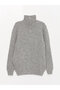 High Collar Long Sleeve Men's Knitwear Sweater (W3) - 6