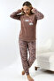 Fwn 5010 Plush Welsoft Fleece Winter Soft Women's Pajamas Set - 2