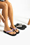 Olivia Silver Soft Flip-Flop Women's Beach Slippers Flipflops - 6