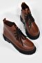WOMEN'S TAN GENUINE LEATHER NUMBER 35-41 LACE-UP BOOTS & BOOTIES - 2